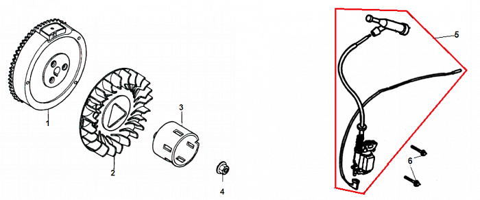 8 МАГНЕТО - МАХОВИК GG7501E ГЕНЕРАТОР CHAMPION
